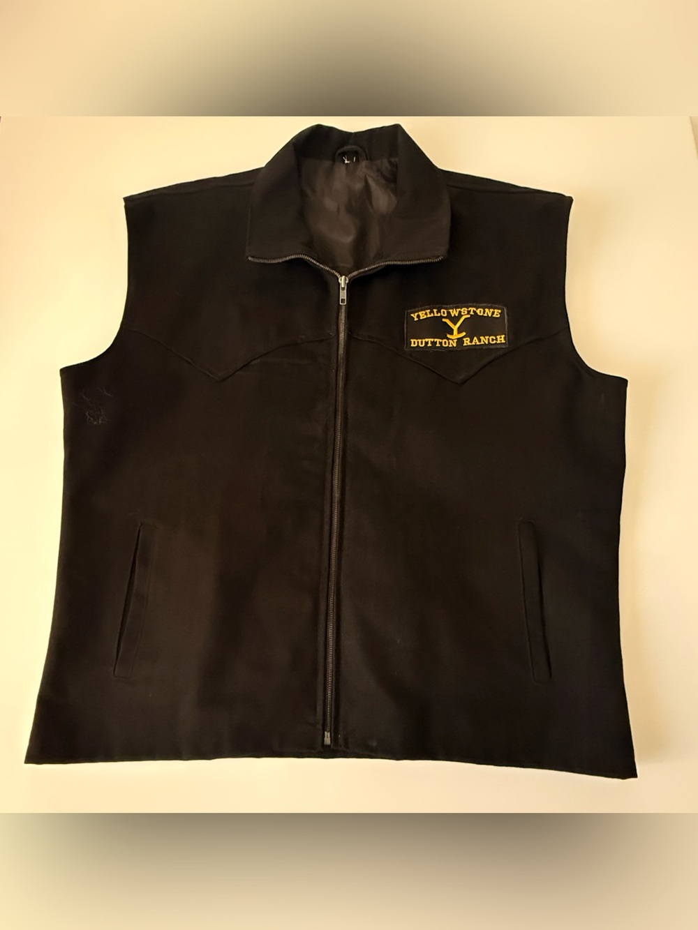 Yellowstone Dutton Ranch Embroidered Black Men's Vest